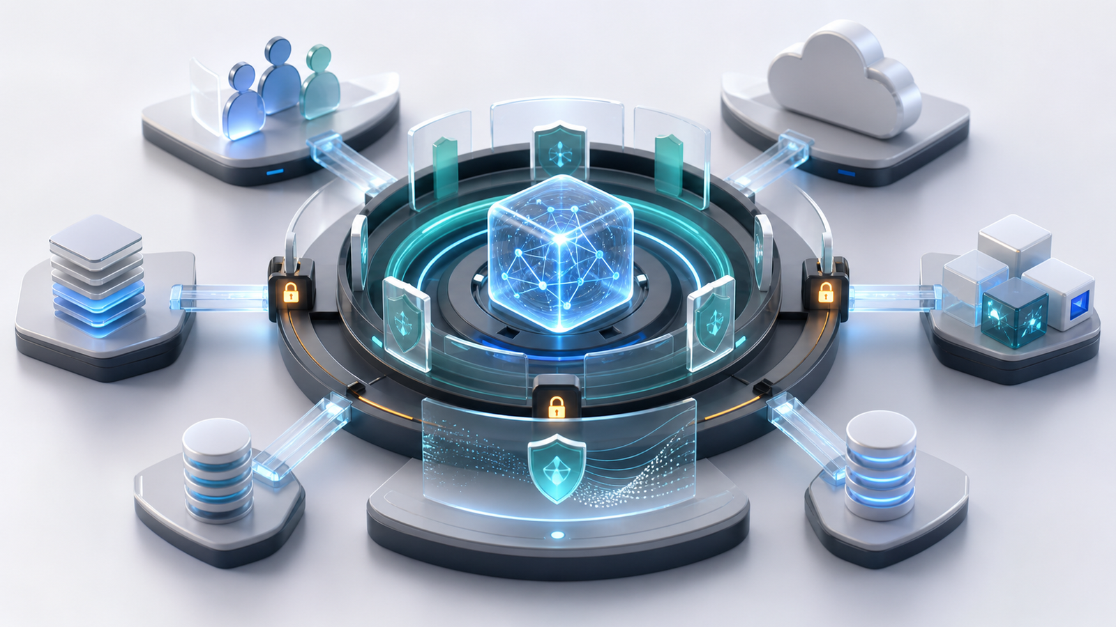 AI agent workflow protected by security guardrails and monitored tool connections