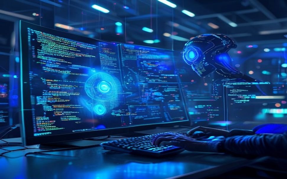 Agentic coding workspace showing AI agent autonomously writing and running code in a developer terminal