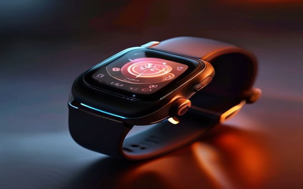 Healthcare IoT wearable device monitoring patient vital signs with AI analysis 2026