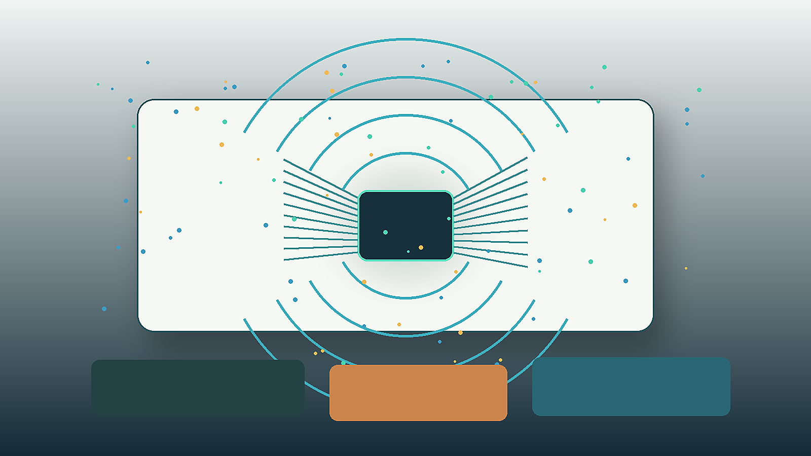 Close-up of a battery-free ambient IoT label harvesting surrounding energy